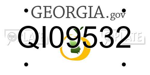 QI09532 Georgia License Plate