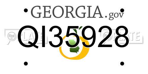 QI35928 Georgia License Plate