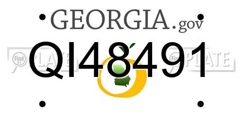 QI48491 Georgia License Plate