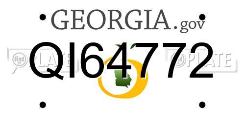 QI64772 Georgia License Plate