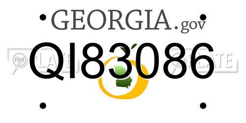 QI83086 Georgia License Plate