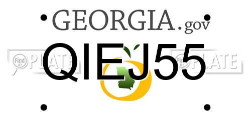QIEJ55 Georgia License Plate