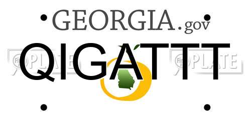 QIGATTT Georgia License Plate