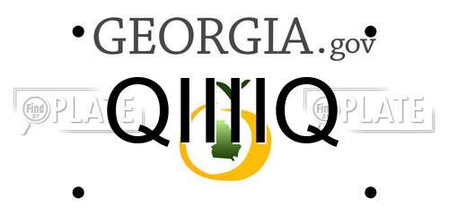QIIIIQ Georgia License Plate