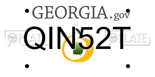 QIN52T Georgia License Plate