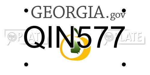 QIN577 Georgia License Plate