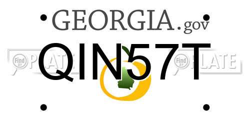 QIN57T Georgia License Plate