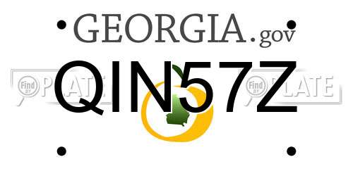QIN57Z Georgia License Plate