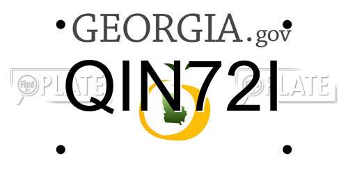 QIN72I Georgia License Plate
