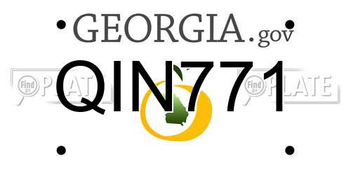 QIN771 Georgia License Plate