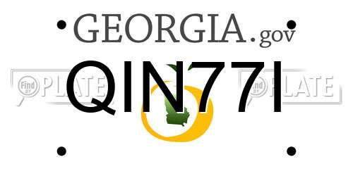 QIN77I Georgia License Plate