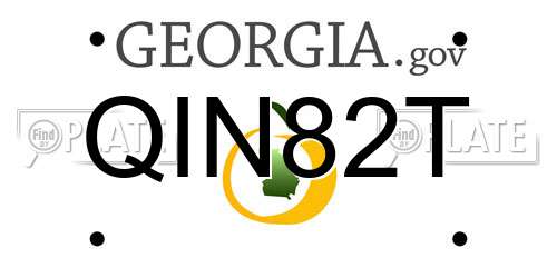 QIN82T Georgia License Plate