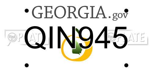 QIN945 Georgia License Plate