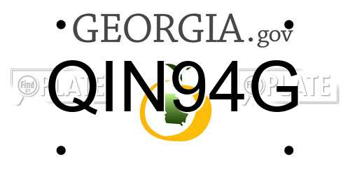 QIN94G Georgia License Plate