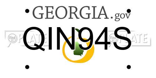 QIN94S Georgia License Plate
