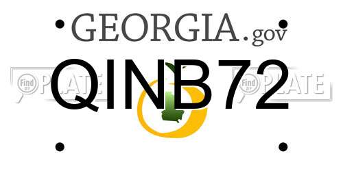 QINB72 Georgia License Plate