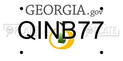 QINB77 Georgia License Plate