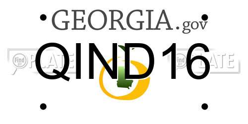 QIND16 Georgia License Plate