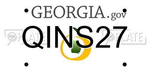 QINS27 Georgia License Plate