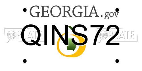 QINS72 Georgia License Plate