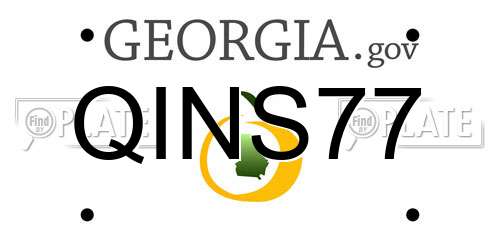 QINS77 Georgia License Plate