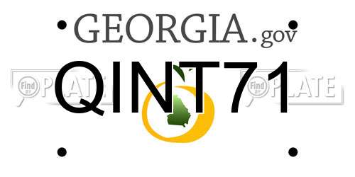 QINT71 Georgia License Plate