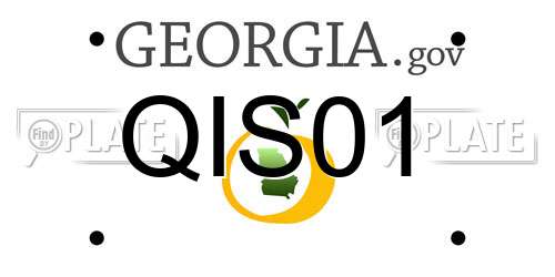 QIS01 Georgia License Plate