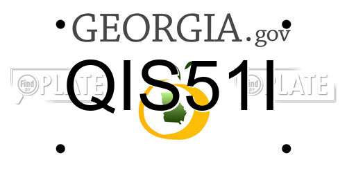 QIS51I Georgia License Plate