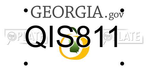 QIS811 Georgia License Plate
