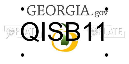QISB11 Georgia License Plate