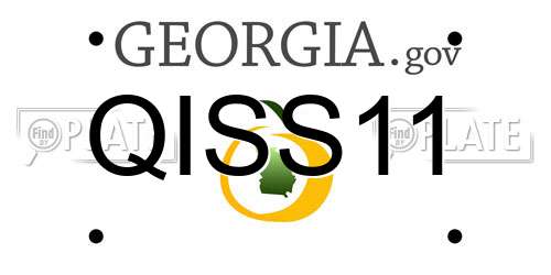 QISS11 Georgia License Plate