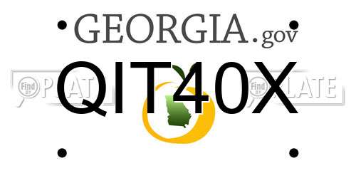 QIT40X Georgia License Plate