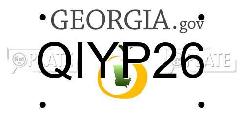 QIYP26 Georgia License Plate
