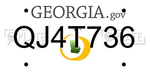 QJ4T736 Georgia License Plate