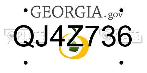QJ4Z736 Georgia License Plate