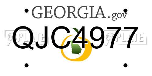 QJC4977 Georgia License Plate