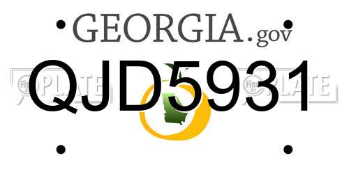 QJD5931 Georgia License Plate