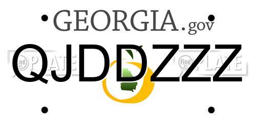 QJDDZZZ Georgia License Plate