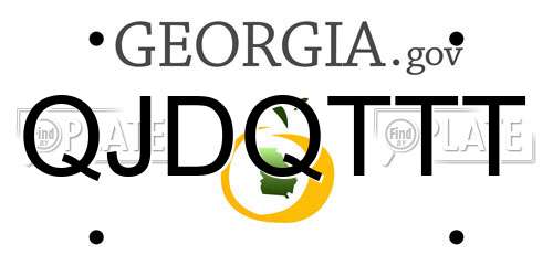 QJDQTTT Georgia License Plate