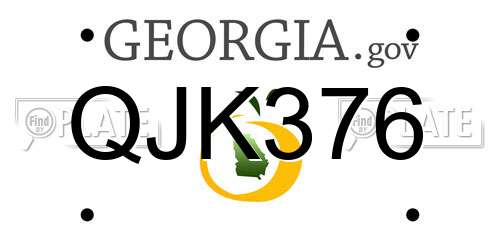 QJK376 Georgia License Plate