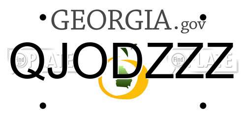 QJODZZZ Georgia License Plate