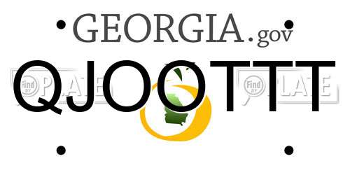 QJOOTTT Georgia License Plate