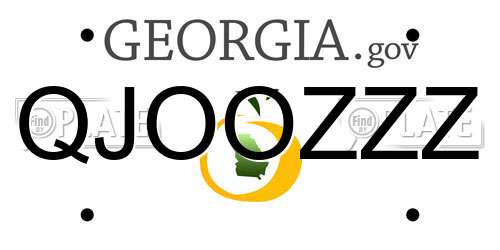 QJOOZZZ Georgia License Plate