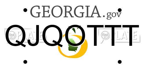 QJQOTTT Georgia License Plate