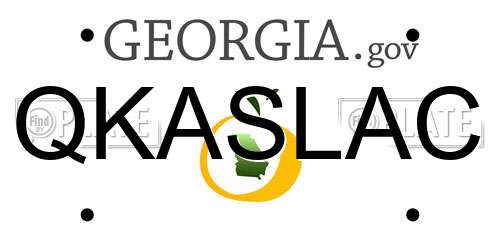 QKASLAC Georgia License Plate