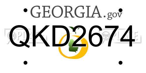 QKD2674 Georgia License Plate