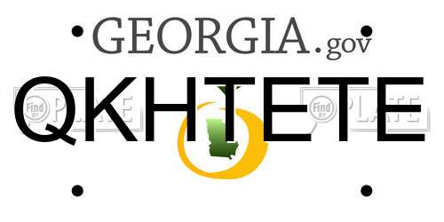 QKHTETE Georgia License Plate