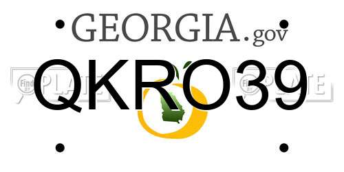 QKRO39 Georgia License Plate