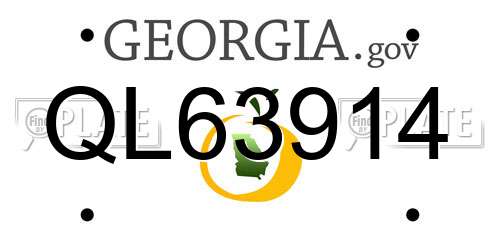 QL63914 Georgia License Plate