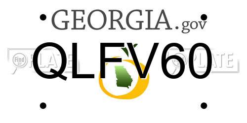 QLFV60 Georgia License Plate